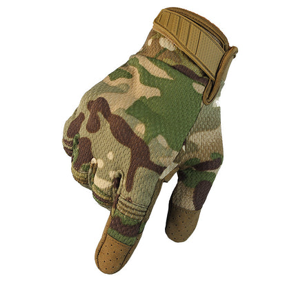 Outdoor Tactical Camouflage Touchscreen Gloves – Breathable Full Finger Motorcycle Riding Gloves
