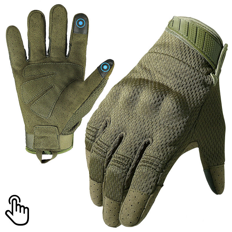 Outdoor Tactical Camouflage Touchscreen Gloves – Breathable Full Finger Motorcycle Riding Gloves