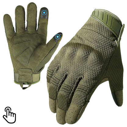 Outdoor Tactical Camouflage Touchscreen Gloves – Breathable Full Finger Motorcycle Riding Gloves