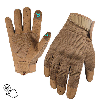 Outdoor Tactical Camouflage Touchscreen Gloves – Breathable Full Finger Motorcycle Riding Gloves