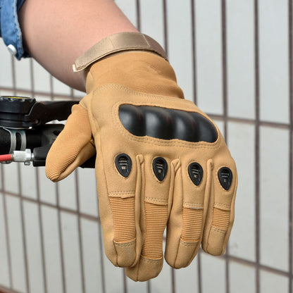 Outdoor Tactical Full Finger Gloves – Anti-Slip Nubuck Leather Motorcycle Gloves for Riding, Training & Fitness – Sun Protection Military Style